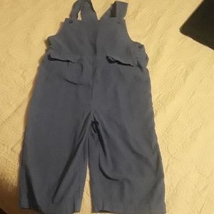 Blue corduroy overalls